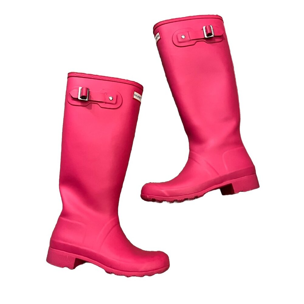 Hunter Tall Pink Rain Boots